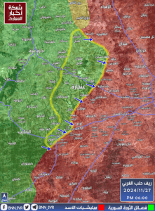 ريف حلب الغربي - شبكة أخبار المعارك 27-11-2024 الساعة 6 pm .jpeg