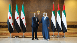 لقاء وزير الخارجية السيد أسعد الشيباني، ووزير الدفاع اللواء مرهف أبو قصرة، ورئيس الاستخبارات العامة السيد أنس خطاب سمو الشيخ عبد الله بن زايد آل نهيان نائب رئيس مجلس الوزراء وزير الخارجية في العاصمة أبو ظبي 6-1-2025 (3).jpg