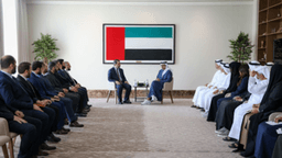 لقاء وزير الخارجية السيد أسعد الشيباني، ووزير الدفاع اللواء مرهف أبو قصرة، ورئيس الاستخبارات العامة السيد أنس خطاب سمو الشيخ عبد الله بن زايد آل نهيان نائب رئيس مجلس الوزراء وزير الخارجية في العاصمة أبو ظبي 6-1-2025 (2).jpg