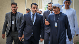 وزير الخارجية والمغتربين السيد أسعد الشيباني يلتقي سمو الشيخ عبد الله بن زايد آل نهيان وزير الخارجية الإماراتي 11-2-2025 (2).jpg