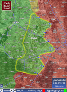 ريف حلب الغربي - شبكة أخبار المعارك 28-11-2024 .jpeg