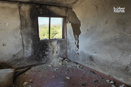 آثار القصف الإسرائيلي على منزل الشاب أحمد غانم 2.jpeg