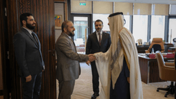 لقاء وزير الخارجية السيد أسعد الشيباني ووزير الدفاع اللواء مرهف أبو قصرة ورئيس جهاز الاستخبارات العامة أنس خطاب مع معالي رئيس مجلس الوزراء ووزير الخارجية القطري الشيخ محمد بن عبد الرحمن بن جاسم آل ثاني 5-1-2025 (5).jpg