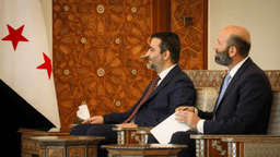 القائد أحمد الشرع ووزير الخارجية السيد أسعد الشيباني يلتقيان وفدا من جامعة الدول العربية برئاسة السيد حسام زكي الأمين العام المساعد والممثل الشخصي للأمين العام لجامعة الدول العربية  17-1-2025 (4).jpg